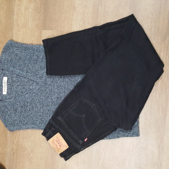 Levi's Denim - Levi's 550 High Waist Black Jeans